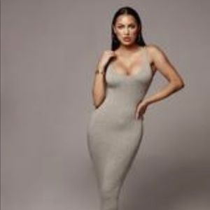 Grey Rachel JLUXBASIX Midi Dress - Large